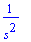 1/(s^2)
