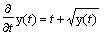 diff(y(t),t) = t+sqrt(y(t))
