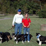 DSC 2049  Joel and Teagan with dogs in park