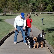 DSC 2050  Joel and Teagan with dogs in park