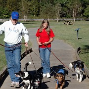 DSC 2051  Joel and Teagan with dogs in park