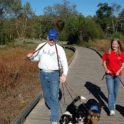 DSC 2052  Joel and Teagan with dogs in park