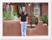 SD800_0039 * Teagan in front of one of the galleries on Canyon Rd.