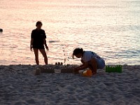 DSC 4740  Linda and Teagan at the beach at dusk