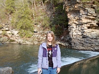 DSC 0107  Teagan beside Cane Creek