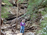 DSC 0299  Teagan ascending the Cable Trail