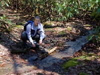 DSC 0681  Teagan repairing the trail so the water flows across it and not down it