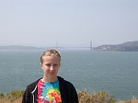 DSC 1981  view of Golden Gate Bridge from Angel Island : flowers