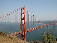 DSC 2263  The Golden Gate Bridge seen from the Marin Headlands : flowers