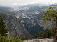 DSC 2868  Vernal and Nevada Falls seen from Glacier Point : flowers
