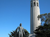 IMG 2054  Statue of Colubmus at Coit Tower : flowers