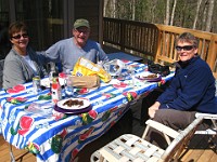 IMG 2826  lunch on the deck : Ceree, Joel, Richard
