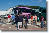 DSC_4183 * Coaches cued up for the ferry to Calais