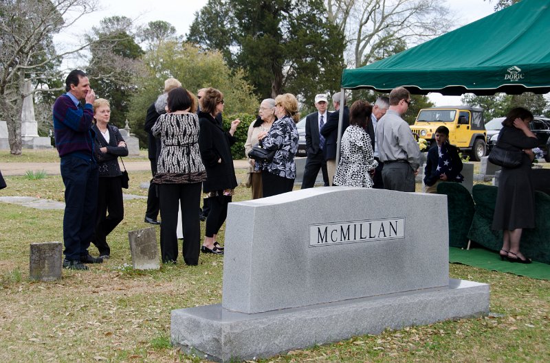 DSC_8364.jpg - Visiting after the graveside service at Clinton Cemetery