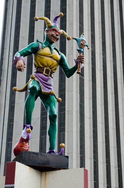 DSC_8753.jpg - A jester at the foot of Canal Street