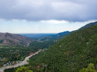 DSC 0587  Looking back toward Manitou Springs from one of the last pullouts on the way down