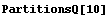 PartitionsQ[10]