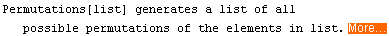 Permutations[list] generates a list of all possible permutations of the elements in list. <a title=