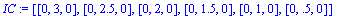 IC := [[0, 3, 0], [0, 2.5, 0], [0, 2, 0], [0, 1.5, ...