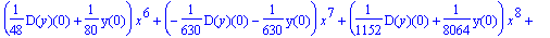 y(x) = series(y(0)+D(y)(0)*x+(-1/2*D(y)(0)-1/2*y(0)...