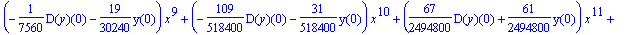 y(x) = series(y(0)+D(y)(0)*x+(-1/2*D(y)(0)-1/2*y(0)...