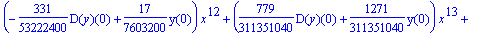 y(x) = series(y(0)+D(y)(0)*x+(-1/2*D(y)(0)-1/2*y(0)...