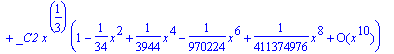 frobde1sol := y(x) = _C1*(series(1-1/14*x^2+1/1064*...