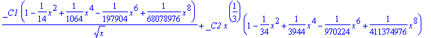 frobde1polysol := _C1*(1-1/14*x^2+1/1064*x^4-1/1979...