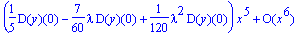 sol := y(x) = series(y(0)+D(y)(0)*x+(-1/2*lambda*y(...