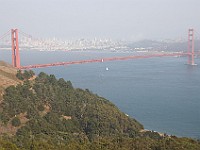 DSC 2277  The Golden Gate Bridge seen from the Marin Headlands : flowers