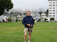 IMG 4518  Richard and many other tourists posing in front of the Painted Ladies : flowers